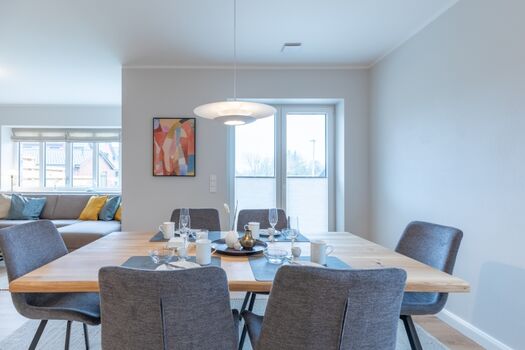 Biikehuus West - Offenes Wohn und Essbereich 