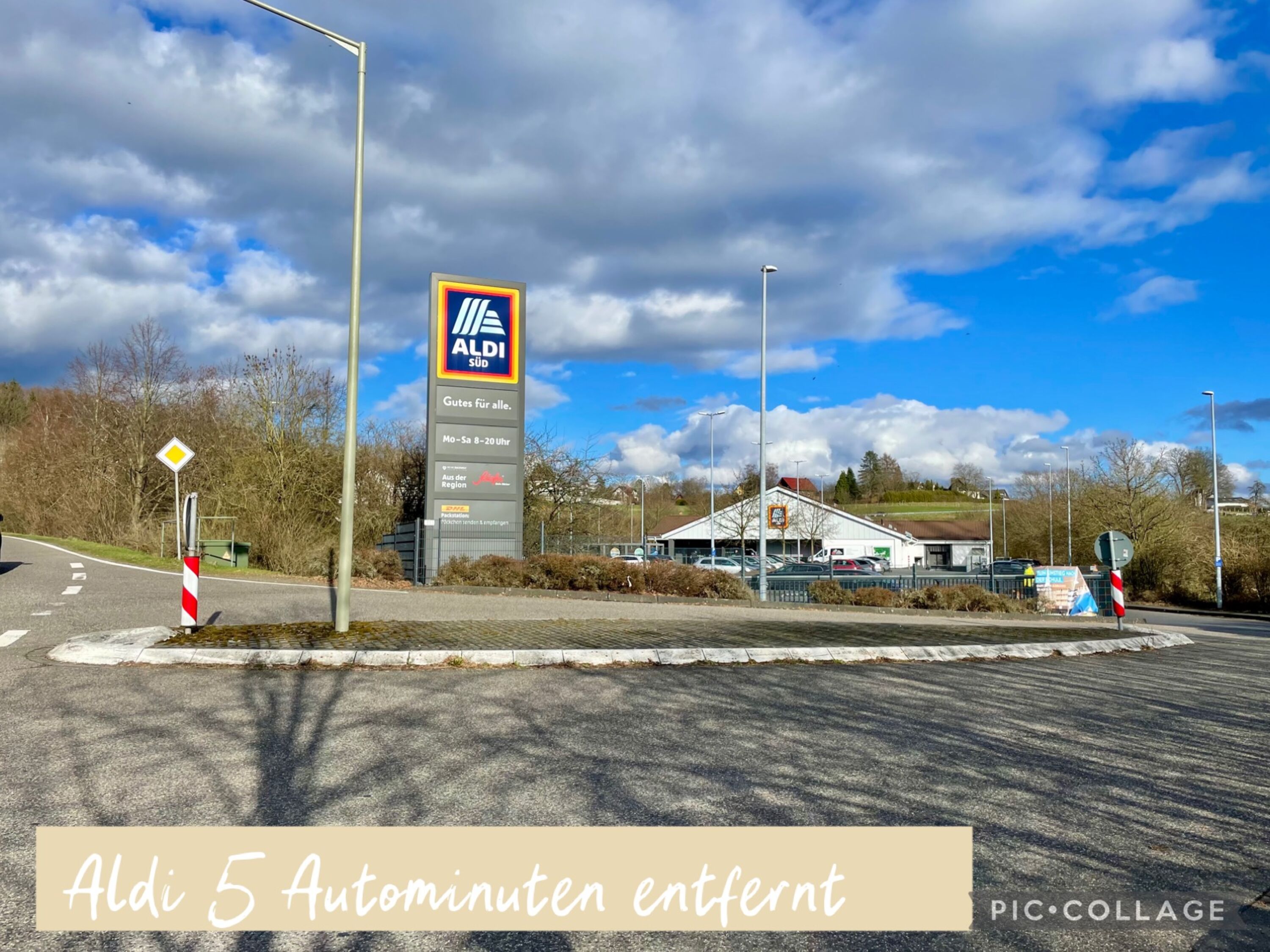 Supermärkte 5 Autominuten entfernt
