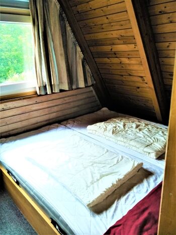 Schlafzimmer Blick Doppelbett