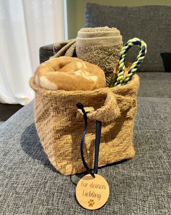 Willkommensgruss für den Hund