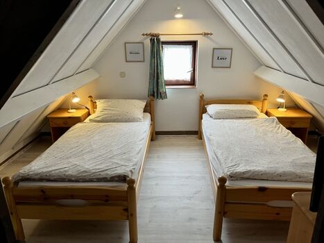 offenes Schlafzimmer oben