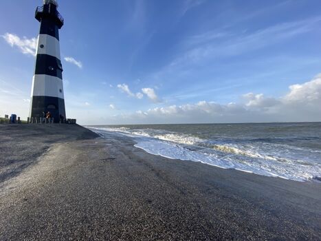 Leuchtturm von Breskens. Kann besichtigt werden.