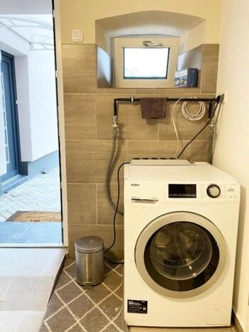 Waschmaschine im Technikraum