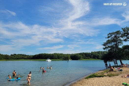 Badestrand Beckersmühle im Sommer