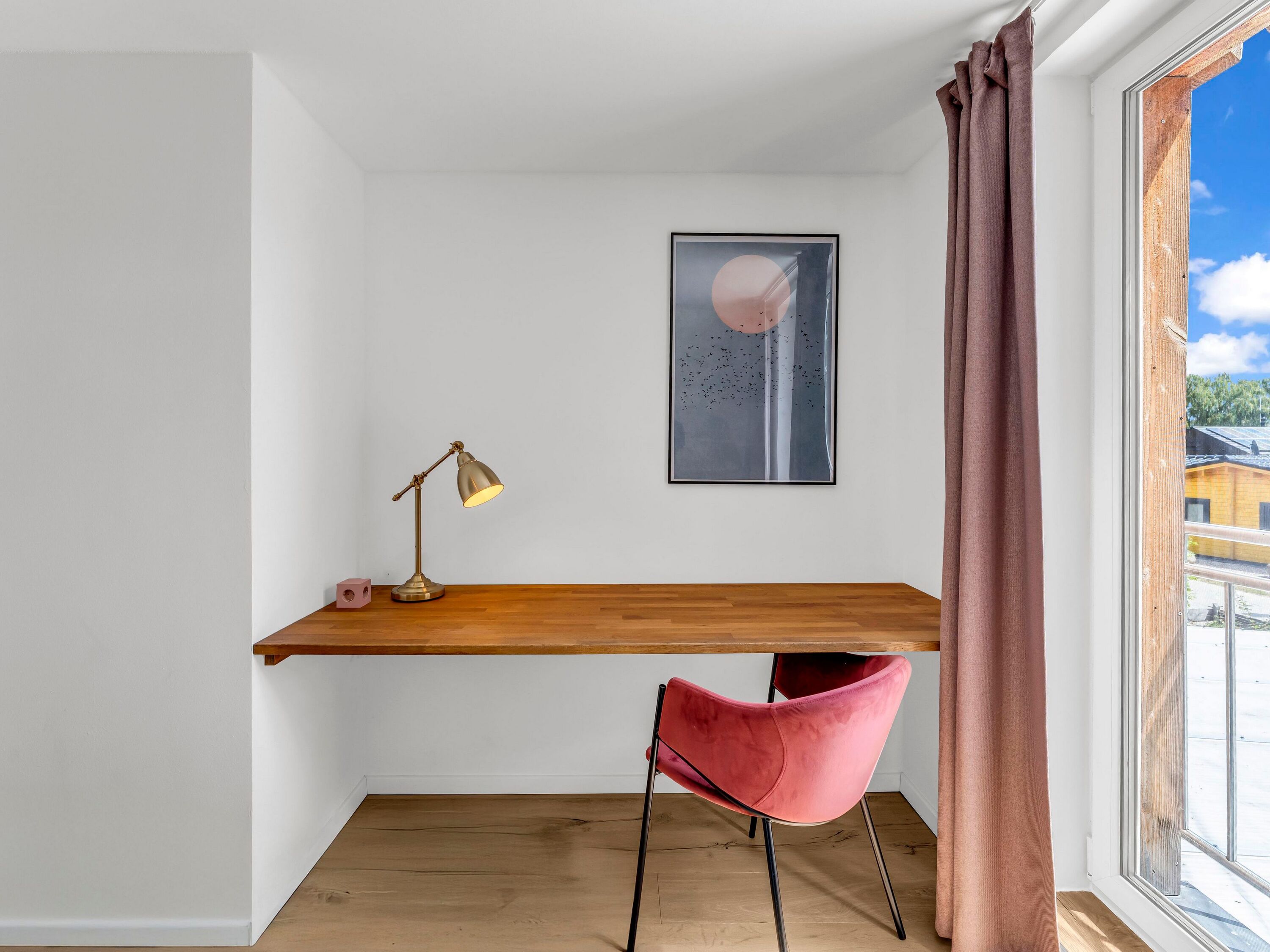 Arbeitsplatz im Schlafzimmer
