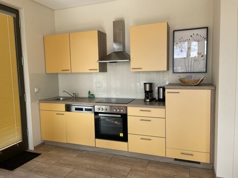 Offene Küche, in den Wohnraum integriert