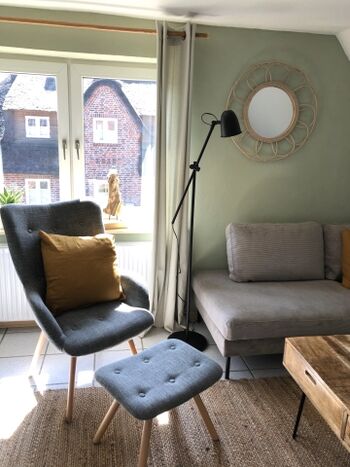 Lesesessel im Wohnzimmer