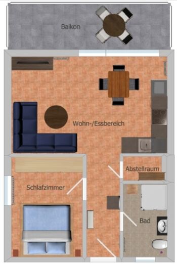 Grundriss der Wohnung