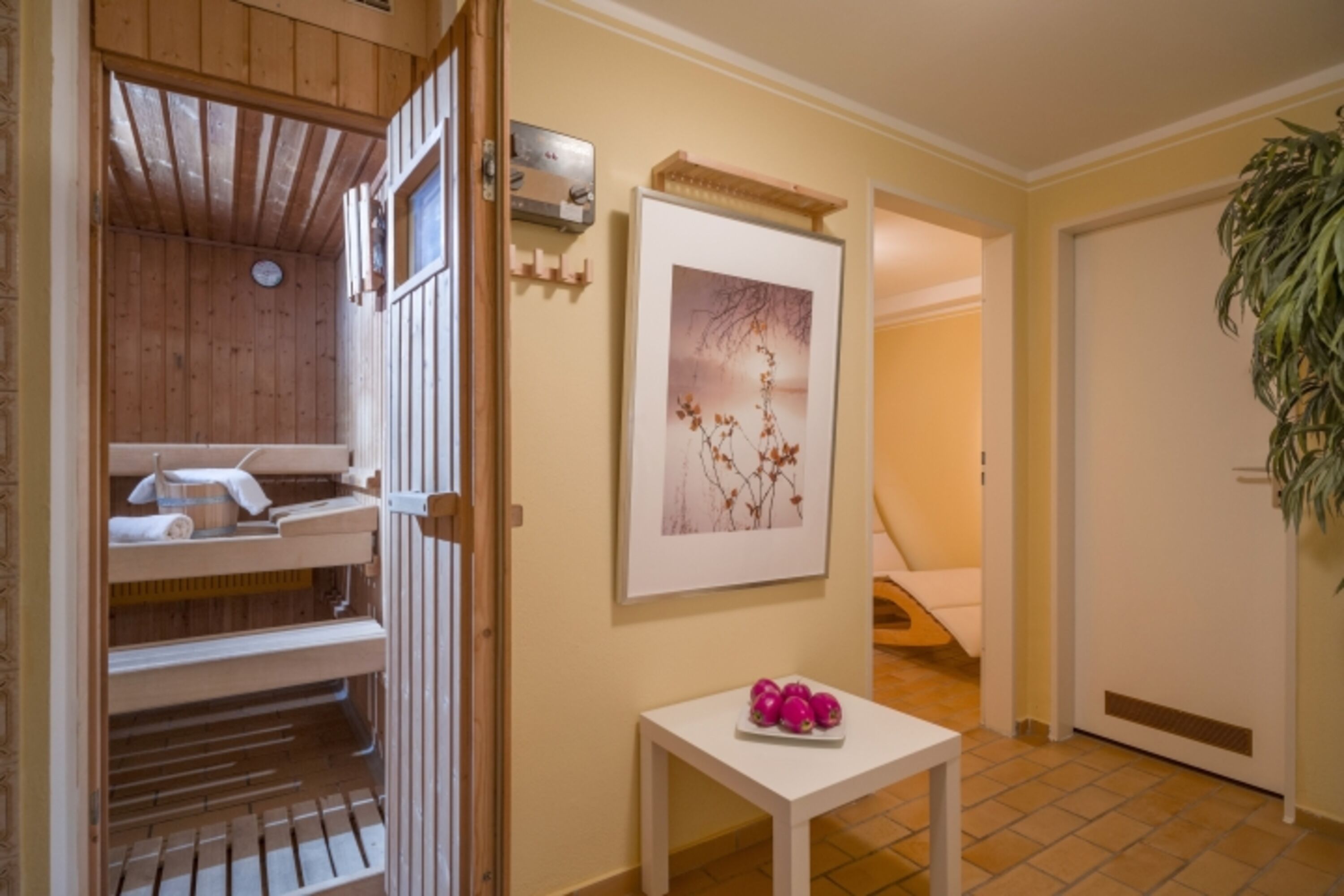 Sauna in der Ferienwohnanlage Bergschlößl
