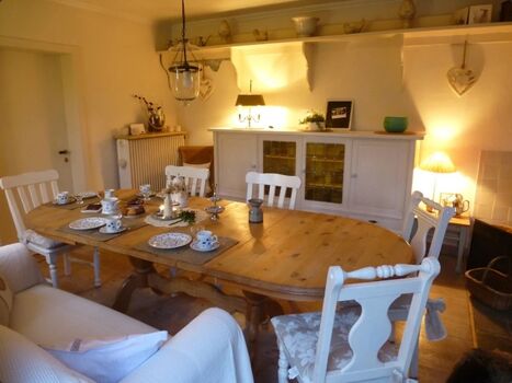 Essplatz im Wohnzimmer