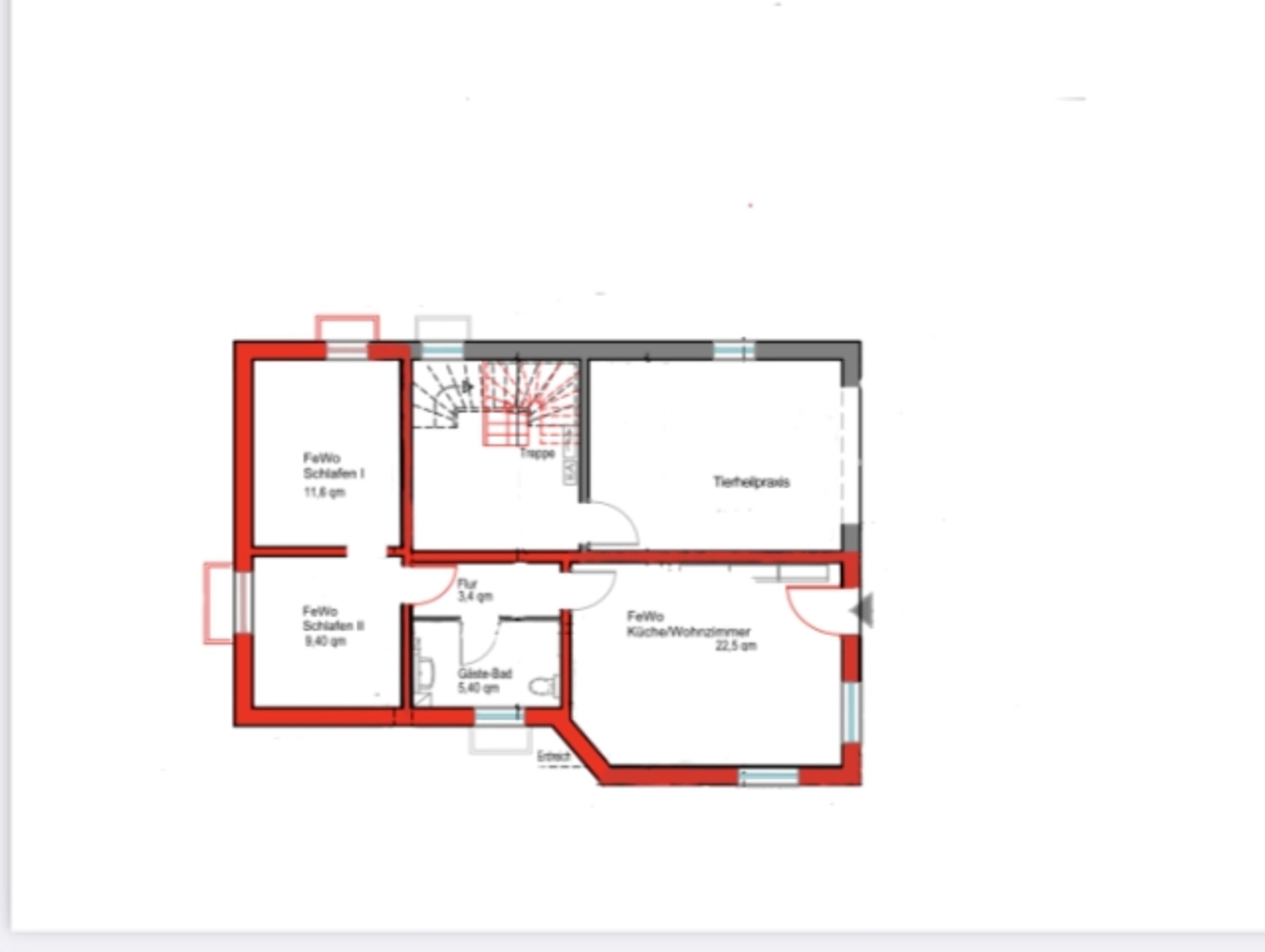 Grundriss der Ferienwohnung