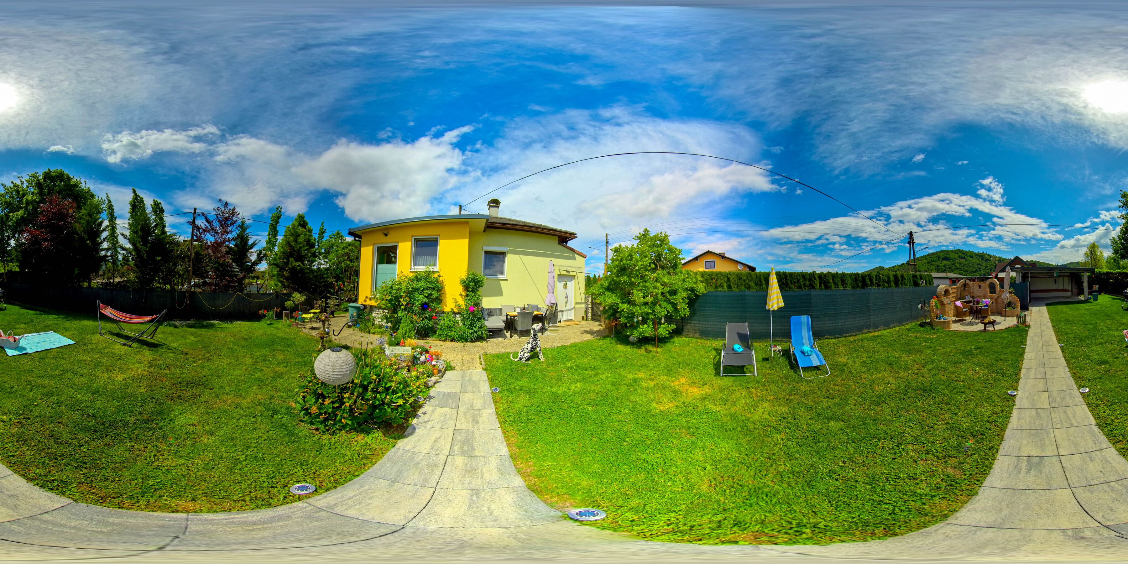 Panoramaaufnahme vom Grundstück