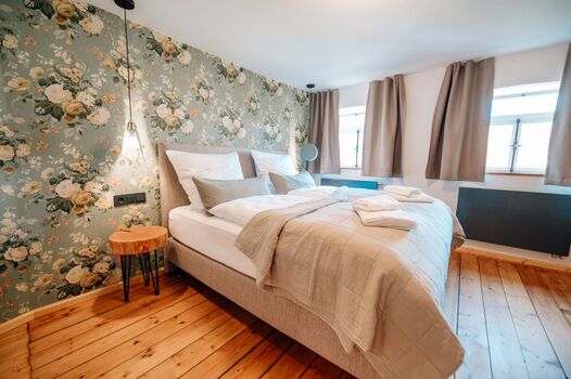 Großes "grünes" Zimmer im Obergeschoss.