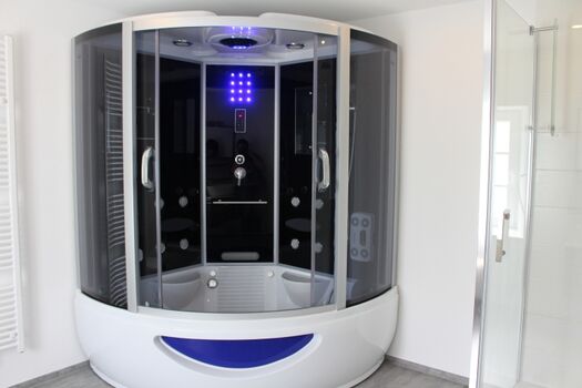 Bad im EG mit Dusche und Whirlwanne/Dampfdusche