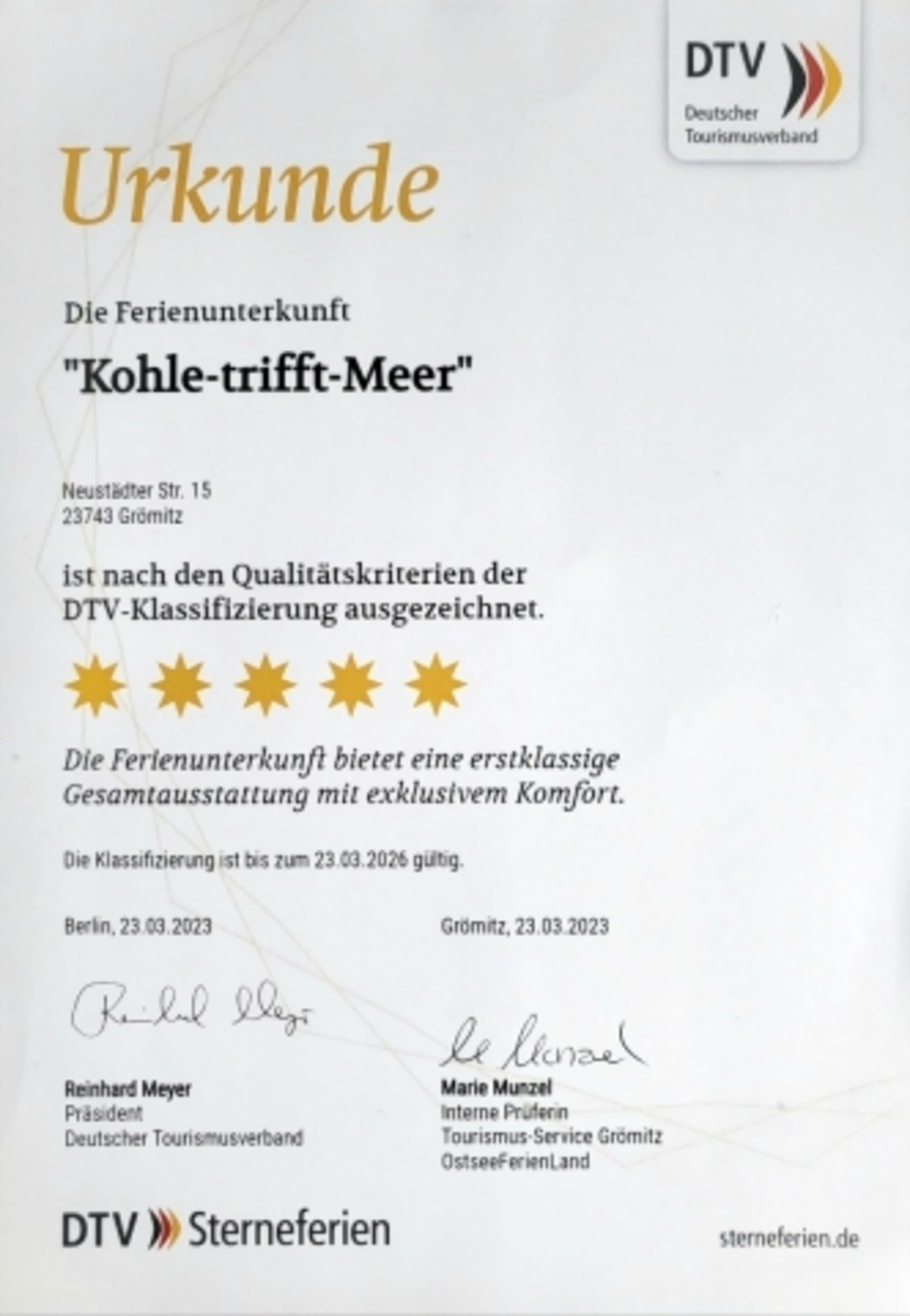 DTV-Urkunde