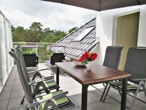 windgeschützte Dachterrasse  mit Südausrichtung