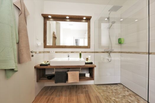 großes Bad mit Dusche