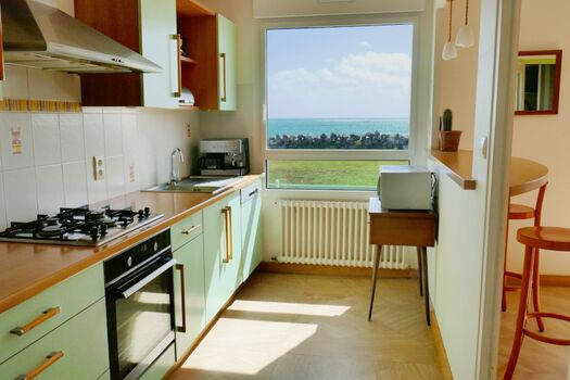 Die Küche mit Meerblick