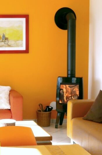 Der Kaminofen im Wohnzimmer