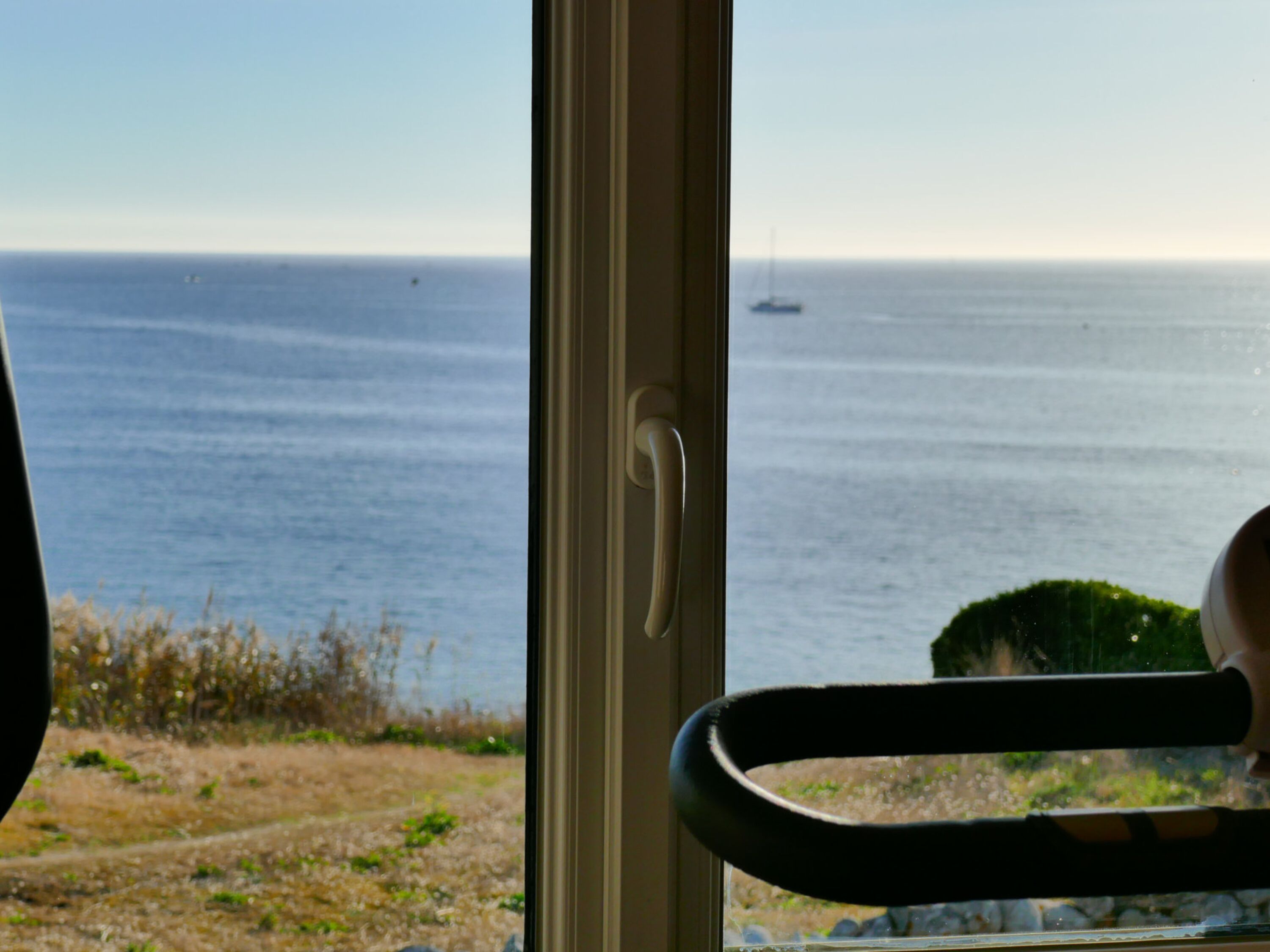 Herbstblick vom Fitnessraum aus