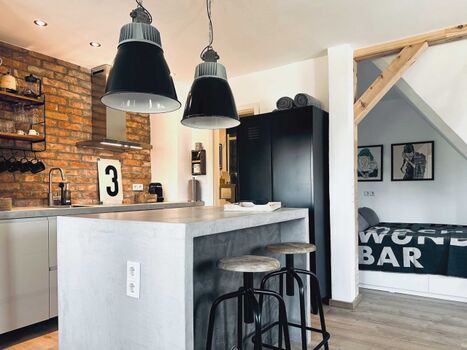 TIDE4 Ferienwohnung Amrum Apartment 3 Tiny Loft mit Kücheninsel