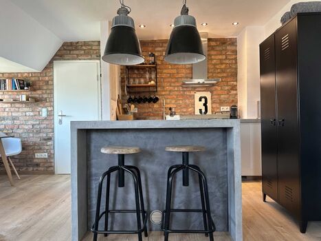 TIDE4 Ferienwohnung Amrum Apartment 3 Tiny Loft mit Kücheninsel