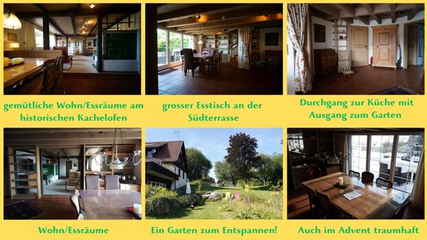 Sonnengarten und grosses Esszimmer