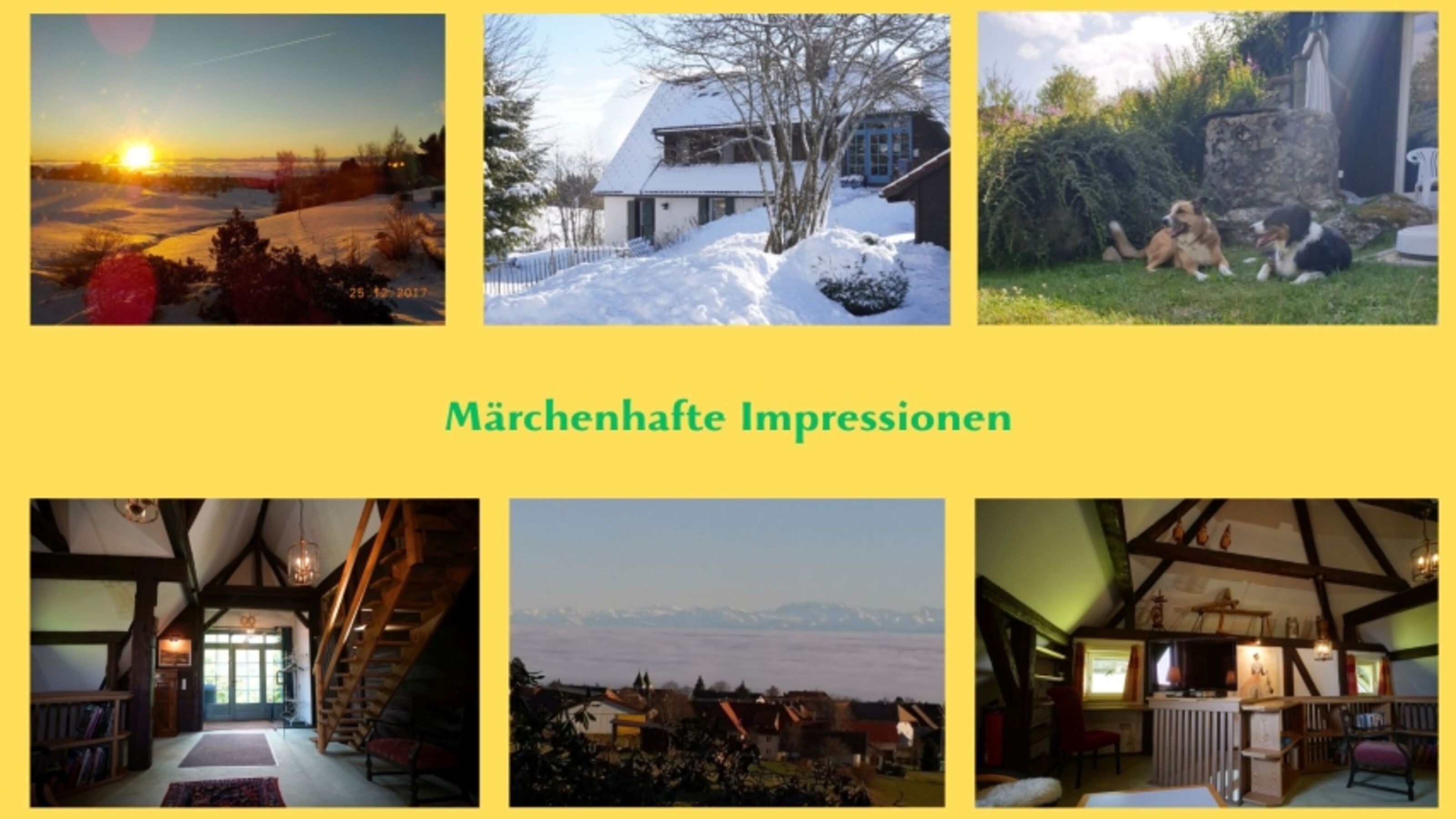 Romantische Stimmung im und ums Haus