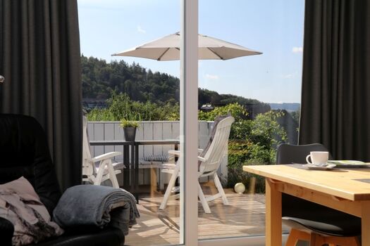 Blick auf die Terasse