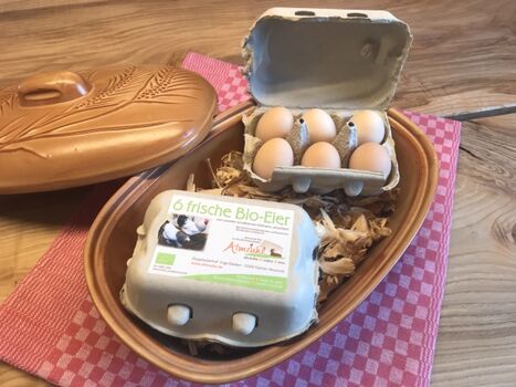 Eier von unseren Hühnern