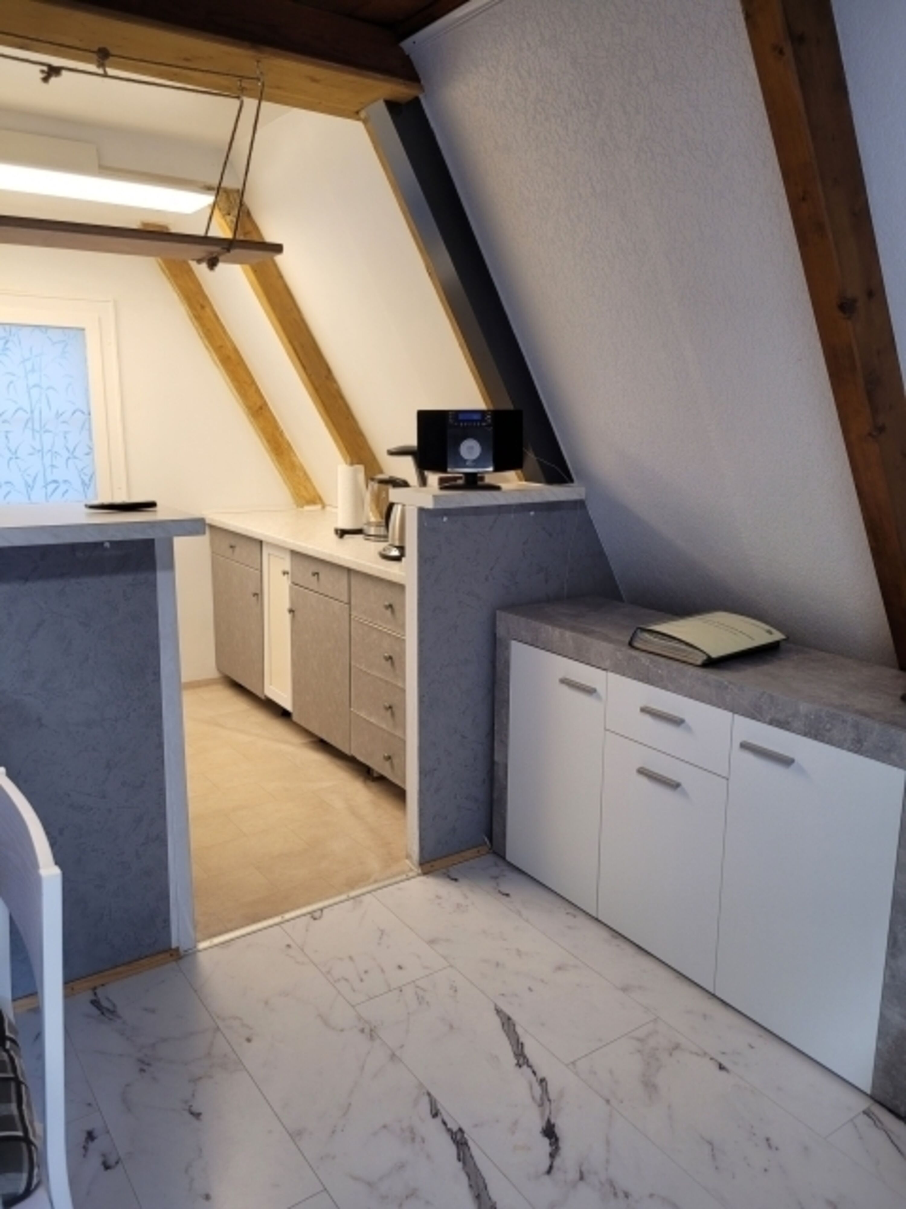 Blick in die offene Küche