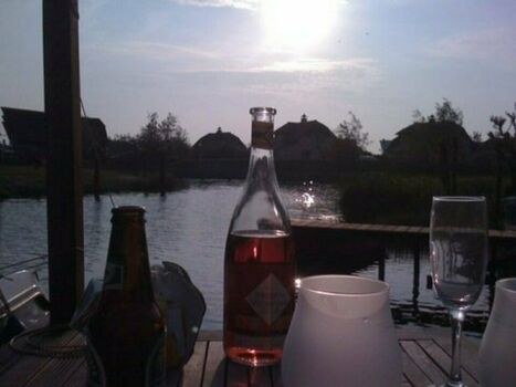 Blick Abends aus Strandkorb