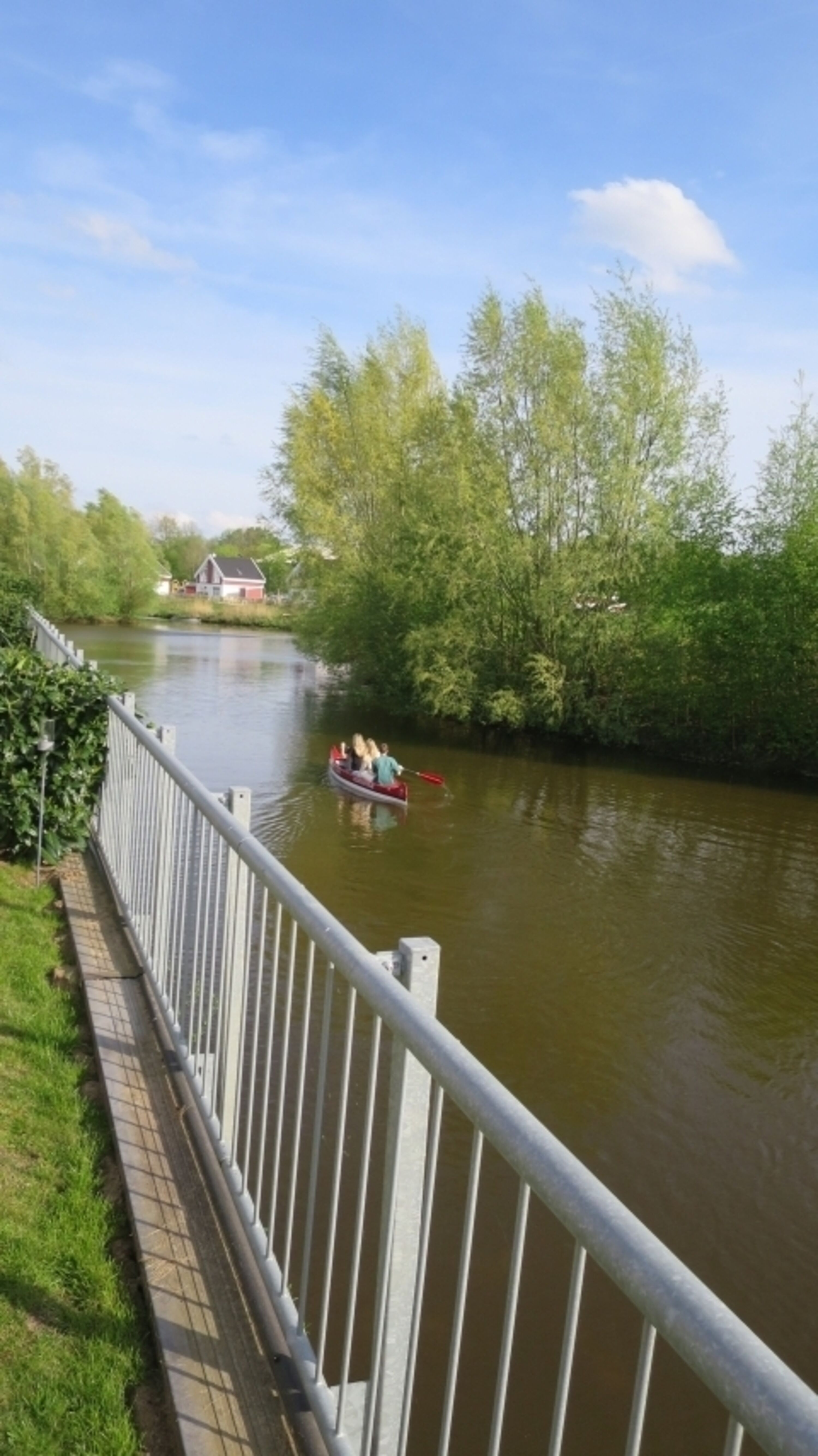 vom großen Vechtesee bis zum Grundstück rudern