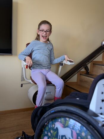 Treppenlift im Erdgeschoss 'in Aktion' ...