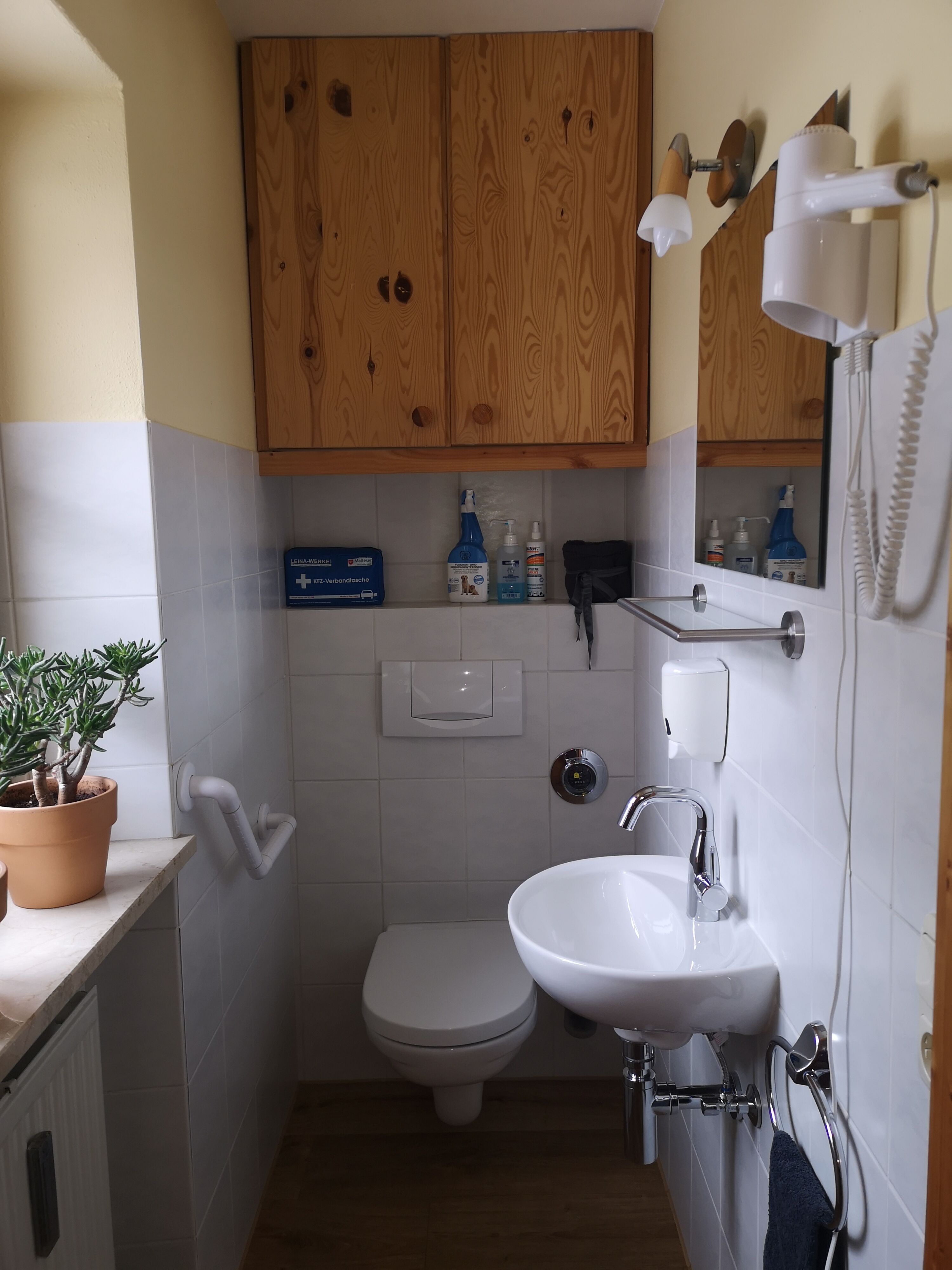 Gästetoilette mit Fenster im Erdgeschoss