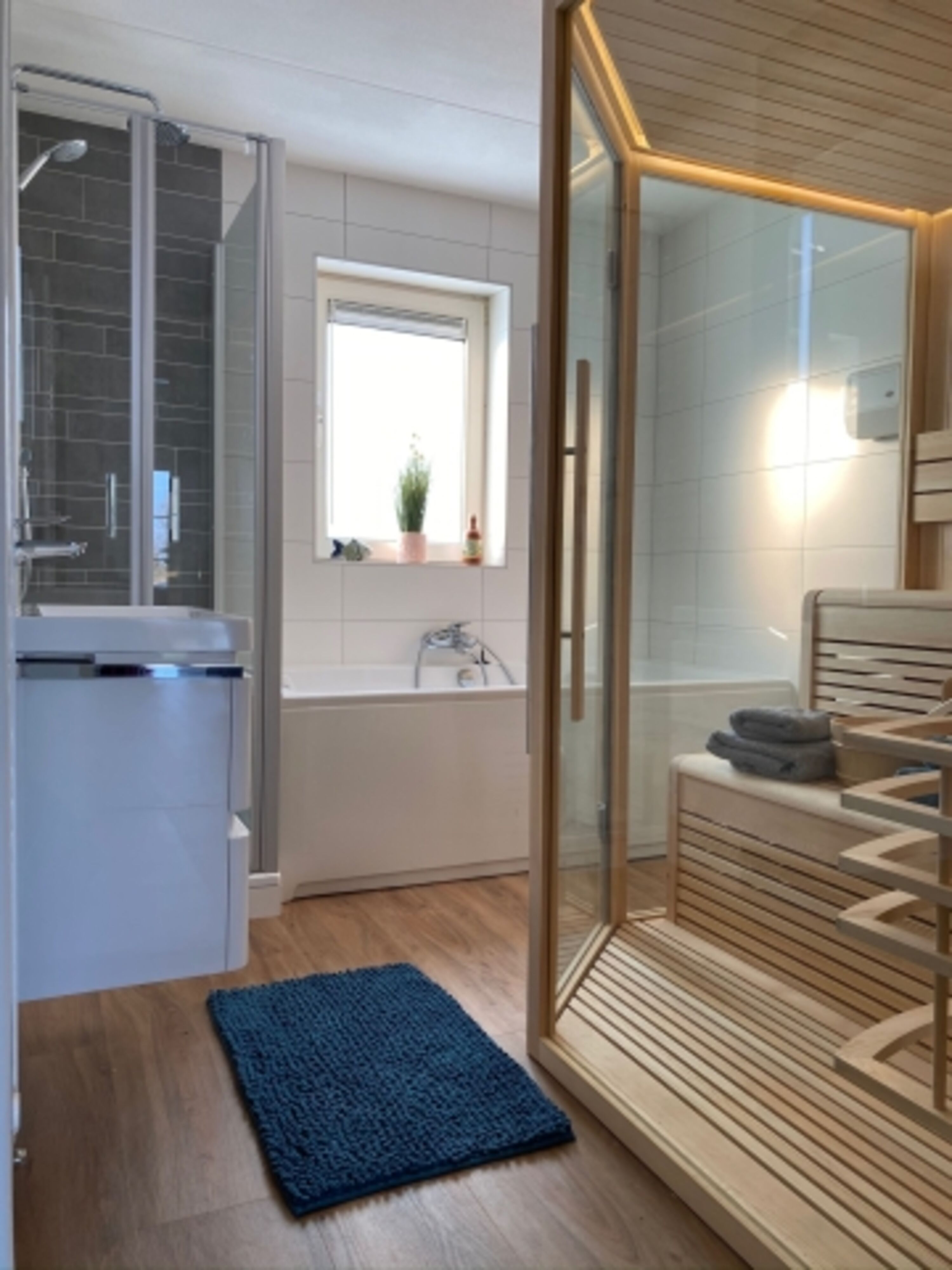 Bad EG mit Sauna Whirlpool Regendusche
