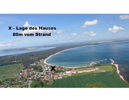 Lage des Hauses 80m vom Strand