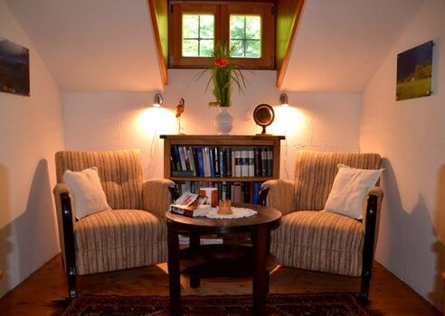 Leseecke im Obergeschoß