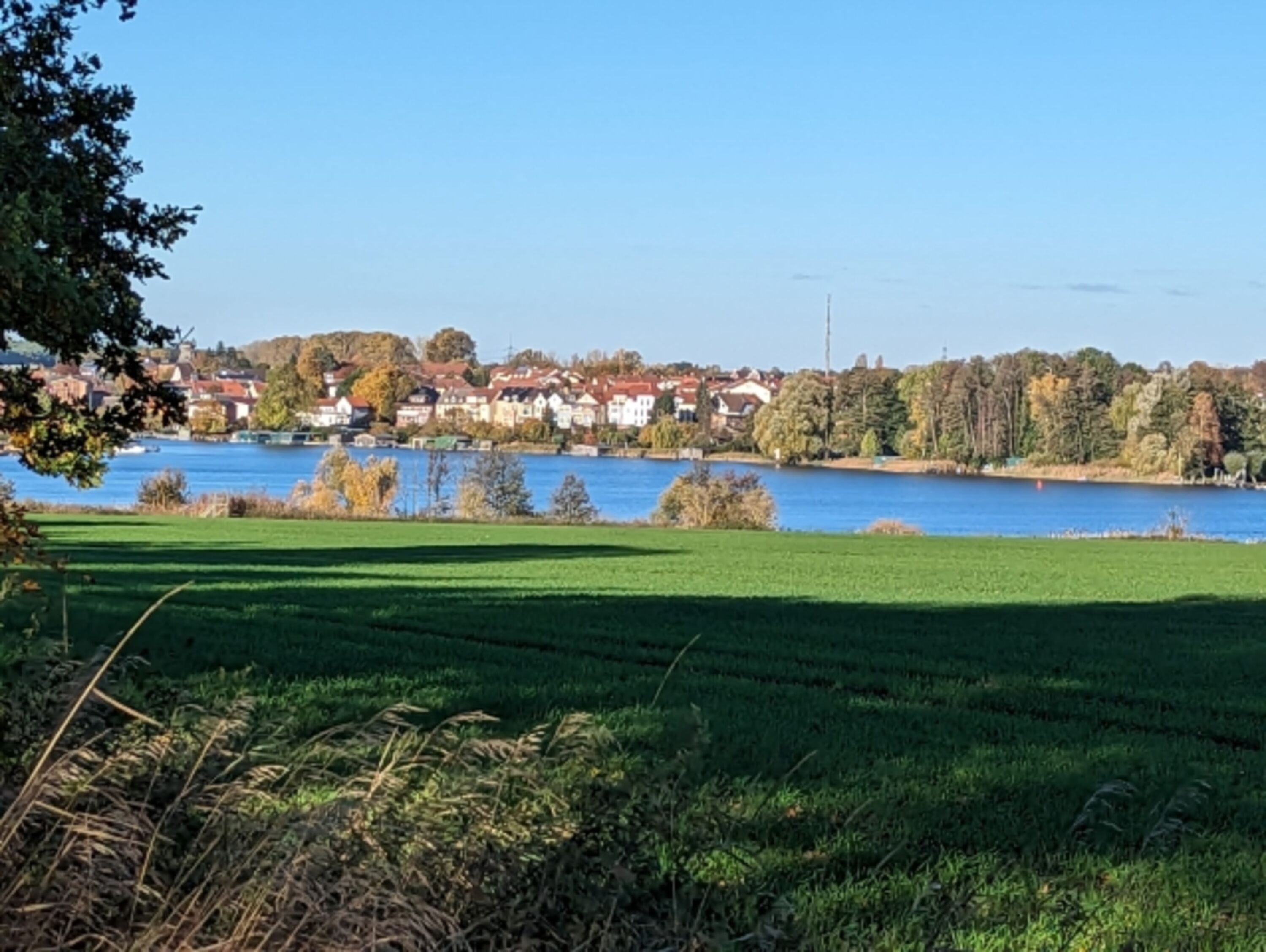 Blick auf Malchow und dem Fleesensee