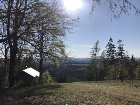 Blick vom Döbraberg, viele Wanderwege und Langlaufstrecken im Winter