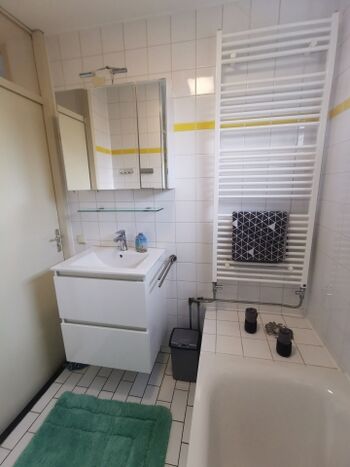 Tageslichtbad mit Badewanne und Dusche