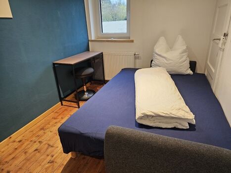 Aufgebaute Schlafcouch bei 4 Gästen