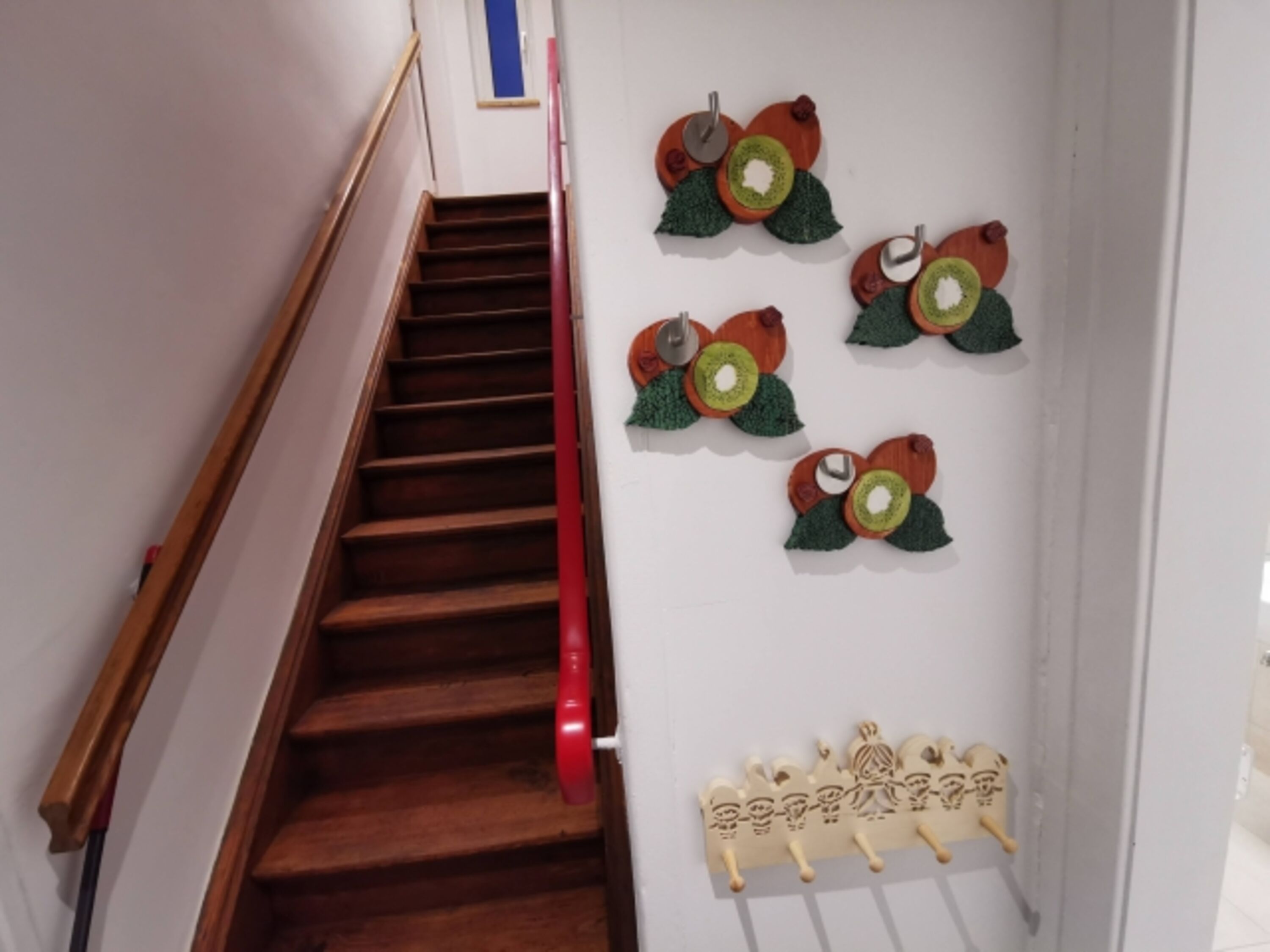 Treppenaufgang zu den beiden Schlafzimmern