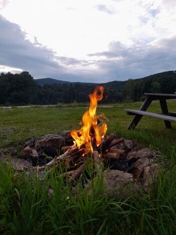 Abendstimmung  am Lagerfeuerplatz 