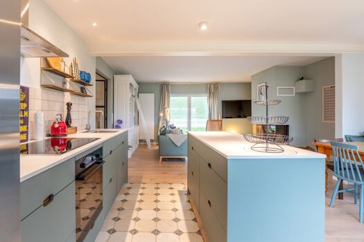 Ferienhaus Deichglück - Offene Wohnküche mit allem Komfort 