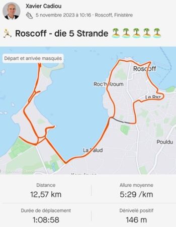 Unsere STRAVA-Laufrouten: hier die entlang der Strände – das Gleiche gilt für Spaziergänge mit Ihrem Hund.