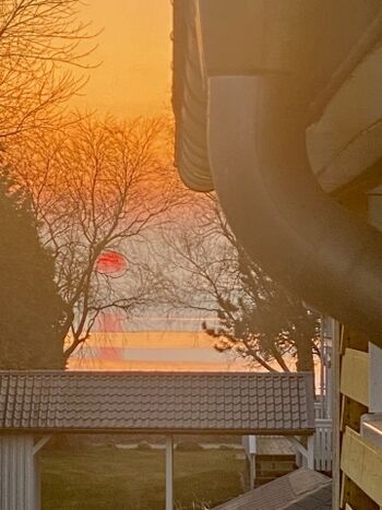 Blick vom Balkon abends