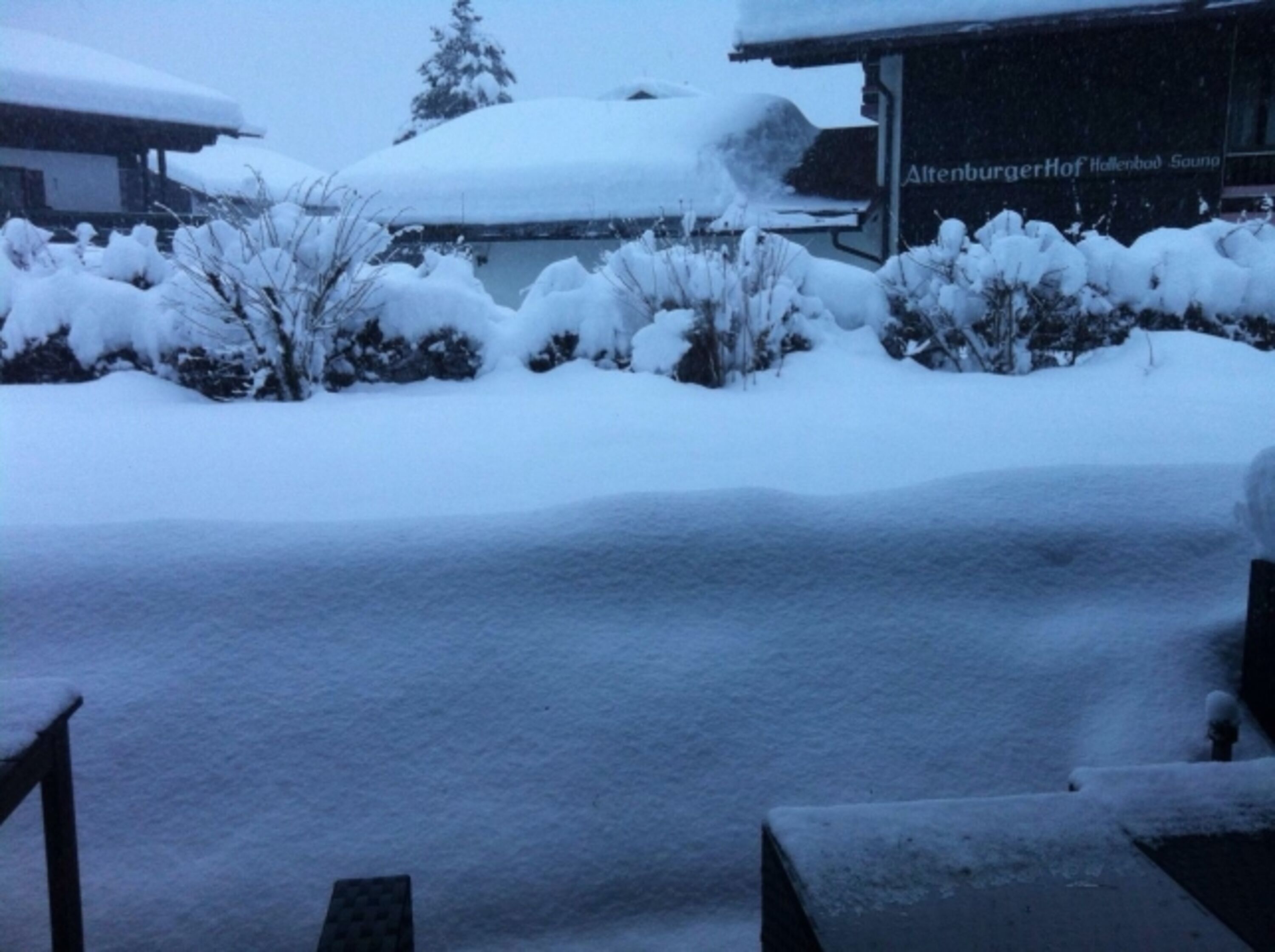 Terrasse im Winter 