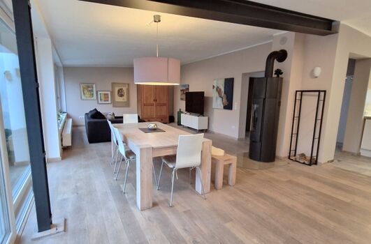 Essbereich und Kamin