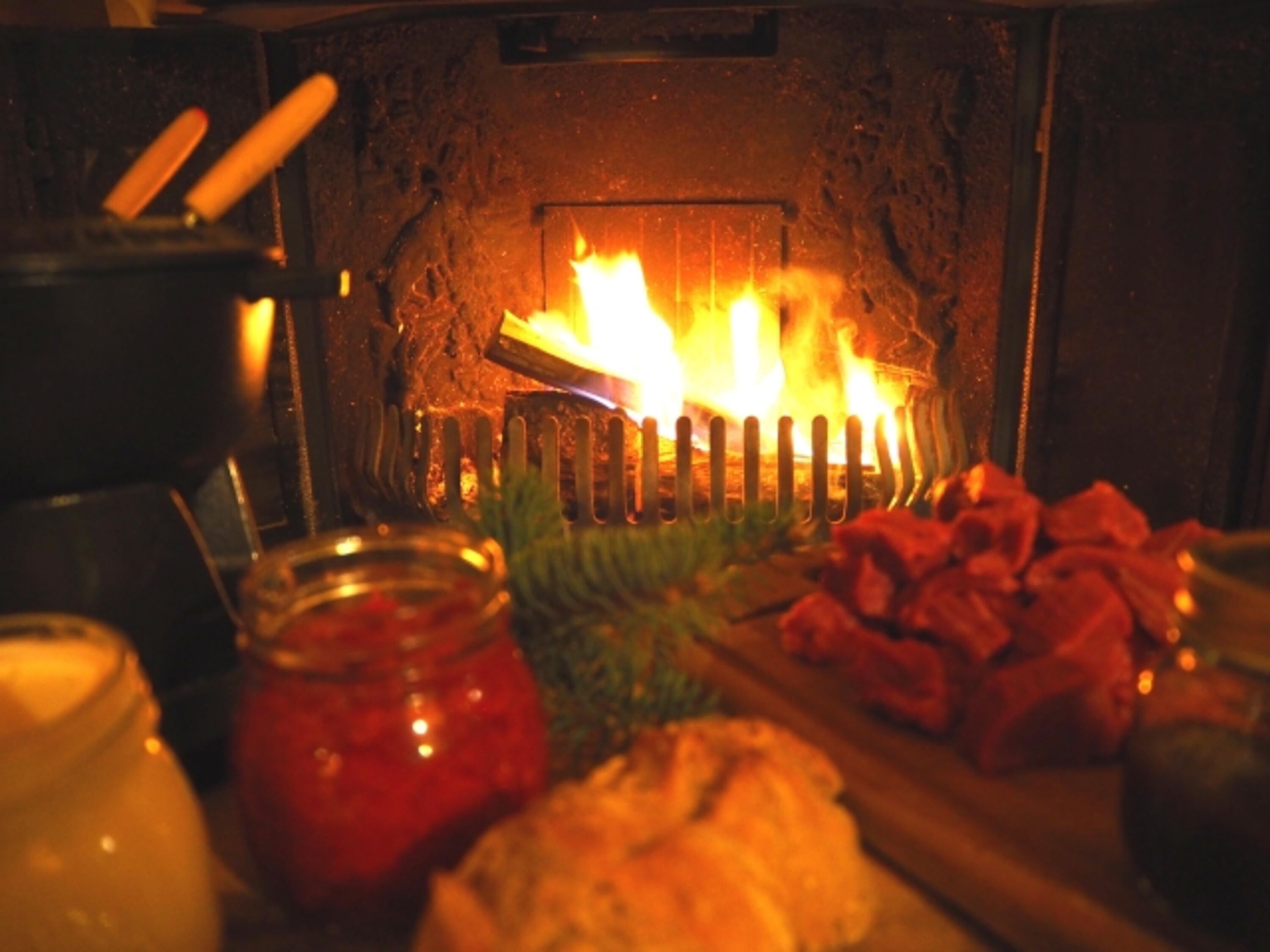 ...und danach köstliches Fondue Bourguignonne.